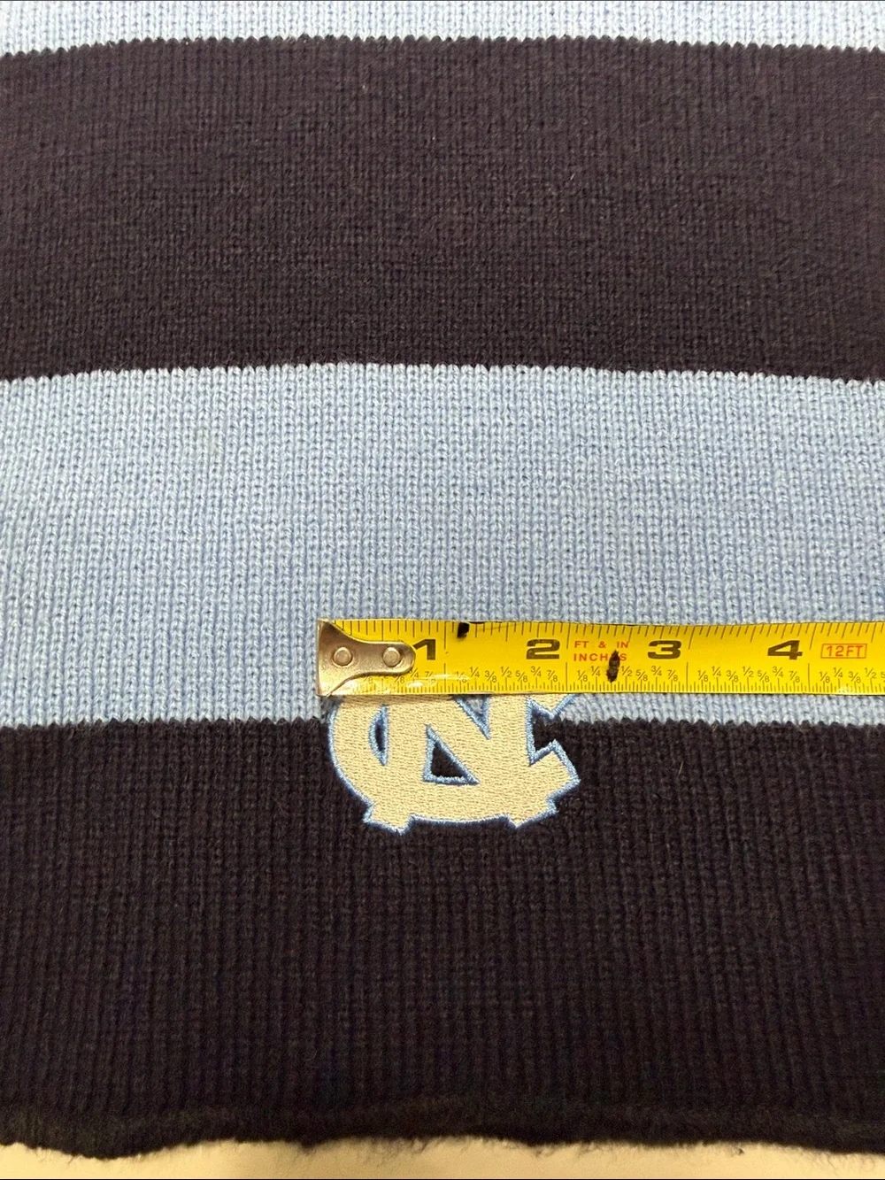 Top of the World North Carolina Tar Heels Light Blue and Navy Striped Scarf